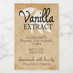 Etiqueta de Extração de Vanilla Personalizada