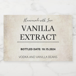 Etiqueta de Extração de Vanilla Personalizável