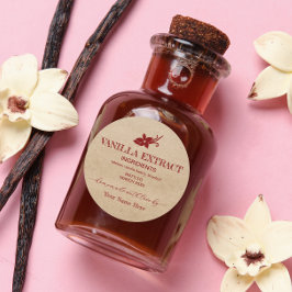 Etiqueta de Extrato de Vanilla Personalizada da Vi