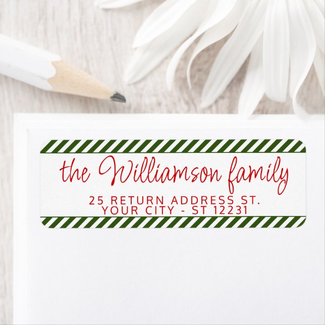 Etiqueta de faixas brancas tradicionais chic (Insitu)