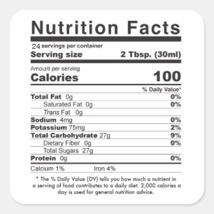 Etiqueta de Fatos Nutricionais Editáveis do Maple