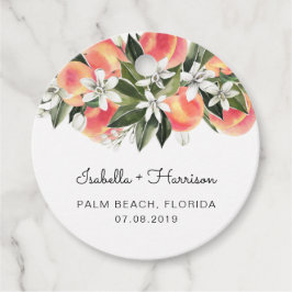 Etiqueta de Favor - Aquarela de Pêssegos Savannah