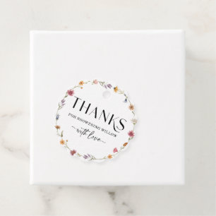 Etiqueta de Favor Boho Campo de Flores Silvestres