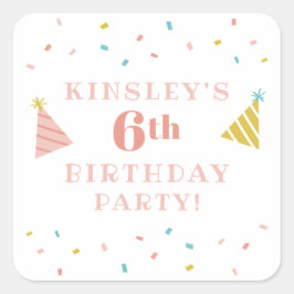 Etiqueta de favor da parte do aniversário de crian