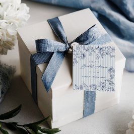 Etiqueta de Favor de Algo Azul para Tag de Present