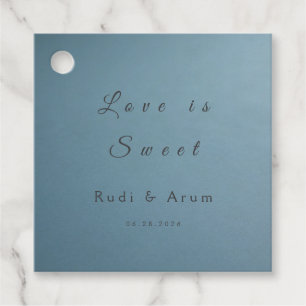 Etiqueta de Favor de Casamento Azul