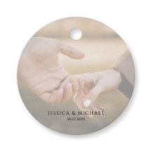 Etiqueta de Favor de Casamento de Sobreposição de