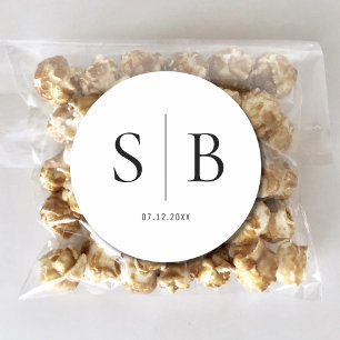 Etiqueta de Favor de Casamento do Casal inicial