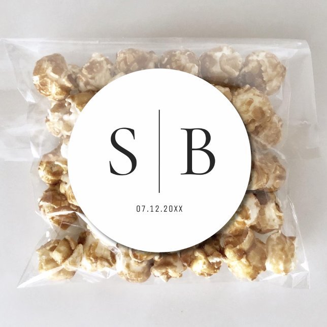 Etiqueta de Favor de Casamento do Casal inicial (Criador carregado)