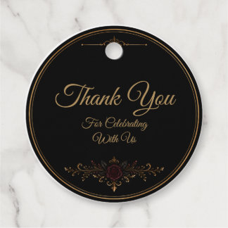 Etiqueta de Favor de Casamento Elegante Dark Gothi