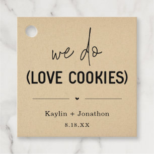 Etiqueta de Favor de Casamento 'Nós Amamos Cookies
