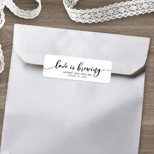 Etiqueta de Favor de Casamento Relax Script Love i