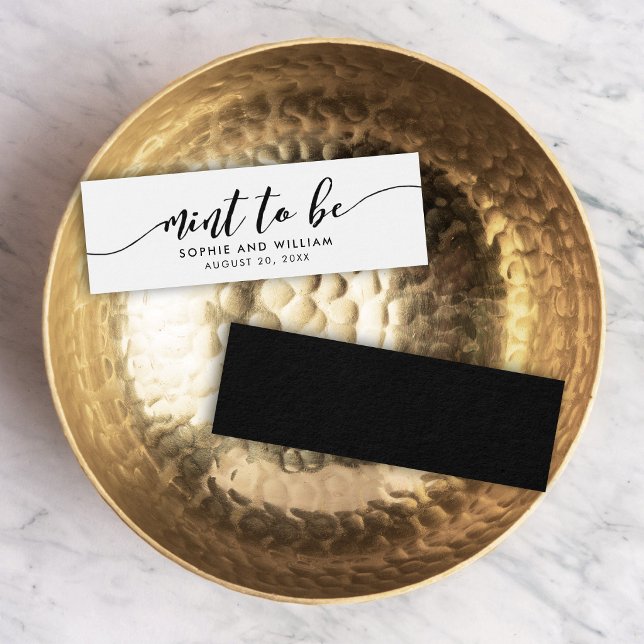 Etiqueta de Favor de Casamento Relax Script Mint t (Criador carregado)