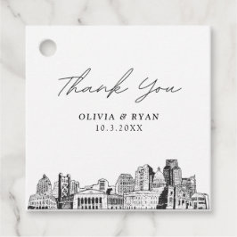 Etiqueta de Favor de Casamento Sacramento Sketch