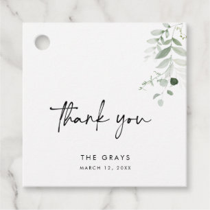 Etiqueta de Favor de Casamento Verde