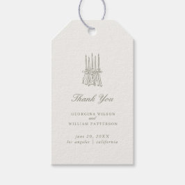 Etiqueta de Favor de Casamento Verde em Faixa Imís