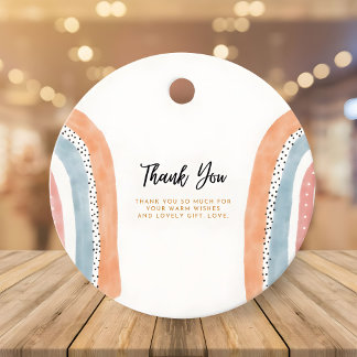 Etiqueta de favor de Chá de fraldas cômodo