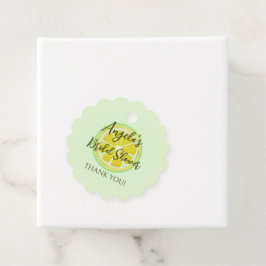 Etiqueta de Favor de Chá de Noiva Amarelo Limão