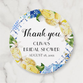 Etiqueta de Favor de Chuveirinho de Noiva Italiano