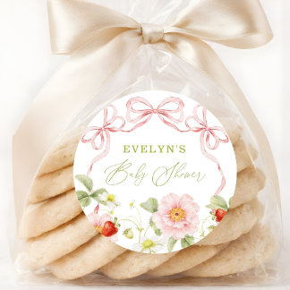 Etiqueta de Favor de Chuveiro de Bebê Berry Sweet
