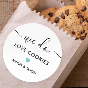 Etiqueta De Favor De Cookie De Casamento, Nós Ador