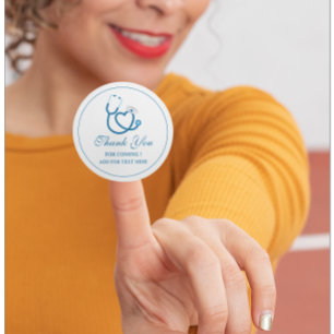 Etiqueta de Favor de Enfermeiro de Estetoscópio Bo