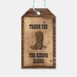 Etiqueta de Favor de Festa de aniversário do Weste