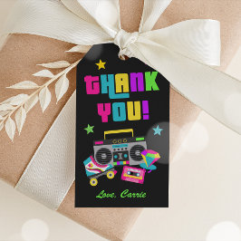 Etiqueta de Favor de Festa de aniversário Neon