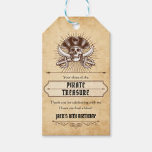 Etiqueta de Favor de Festa de Aniversário Pirata O