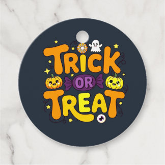 Etiqueta de Favor de Halloween 'Trick or Treat'