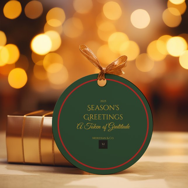 Etiqueta de Favor de Natal Luxo | Moderna (Criador carregado)