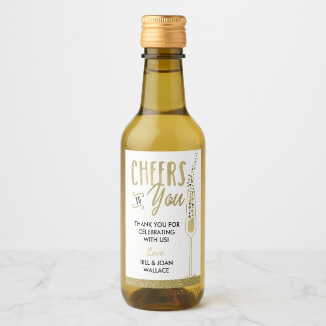 Etiqueta de Favor de Vinho do Partido Aniversário (Frente)