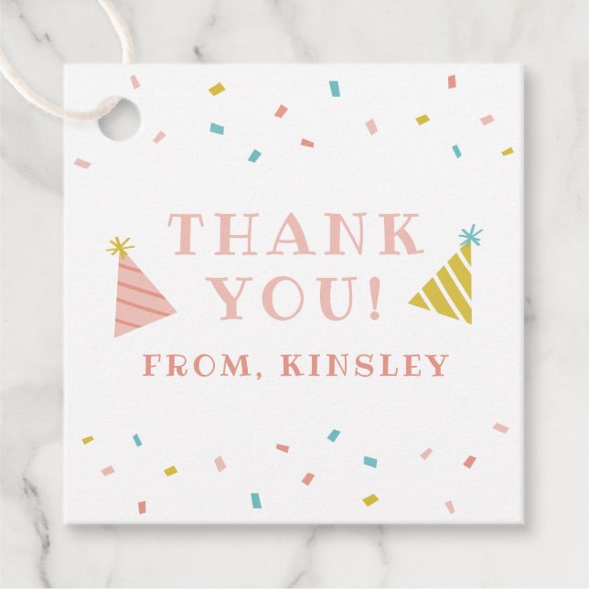 Etiqueta de favor do aniversário de criança Sprink (Frente)