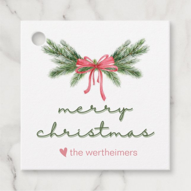 Etiqueta de Favor do Arco de Natal (Frente)