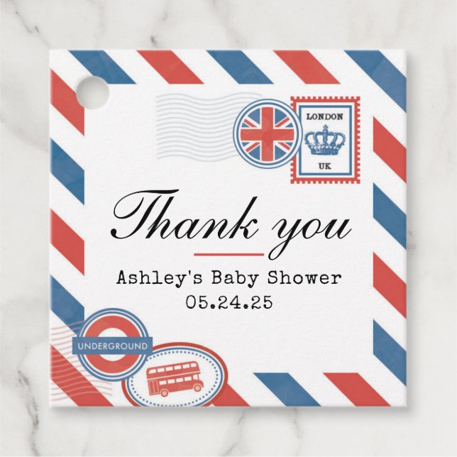 Etiqueta de Favor do Cartão-Postal Britânico (Frente)