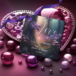 Etiqueta de Favor do Casamento da Floresta Encanta