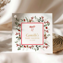 Etiqueta de Favor do Chá de fraldas Botânico Elega