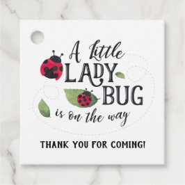 Etiqueta de Favor do Chá de fraldas Ladybug