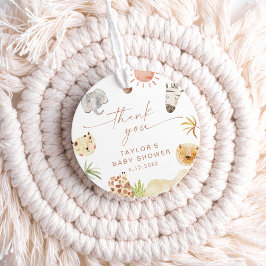 Etiqueta de Favor do Chá de fraldas SAFARI