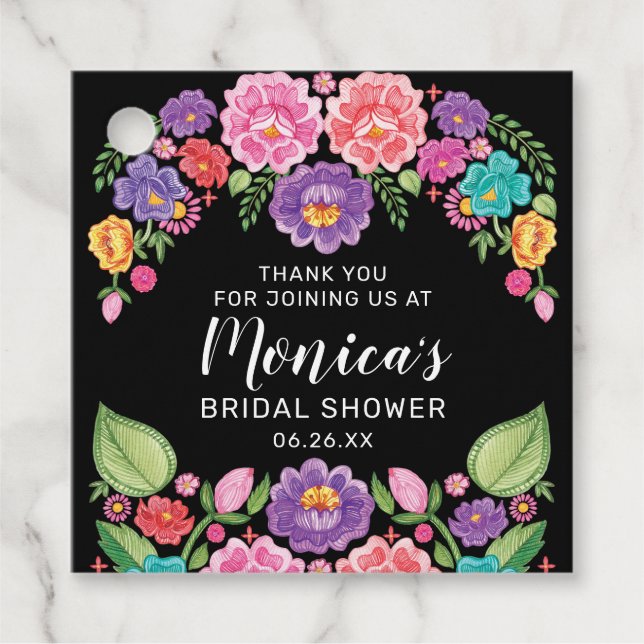 Etiqueta de Favor do Chá de panela Fiesta (Frente)