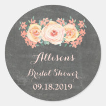 Etiqueta de Favor do Chá de panela Floral de Pêsse