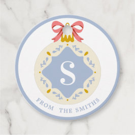 Etiqueta de Favor do Enfeites de natal Monograma A