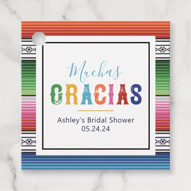 Etiqueta de Favor do Fiesta Mexicano (Frente)