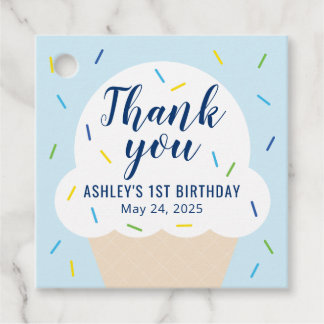 Etiqueta de Favor do Sorvete Menino