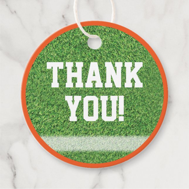 Etiqueta de Favor do Tema de Futebol (Frente)