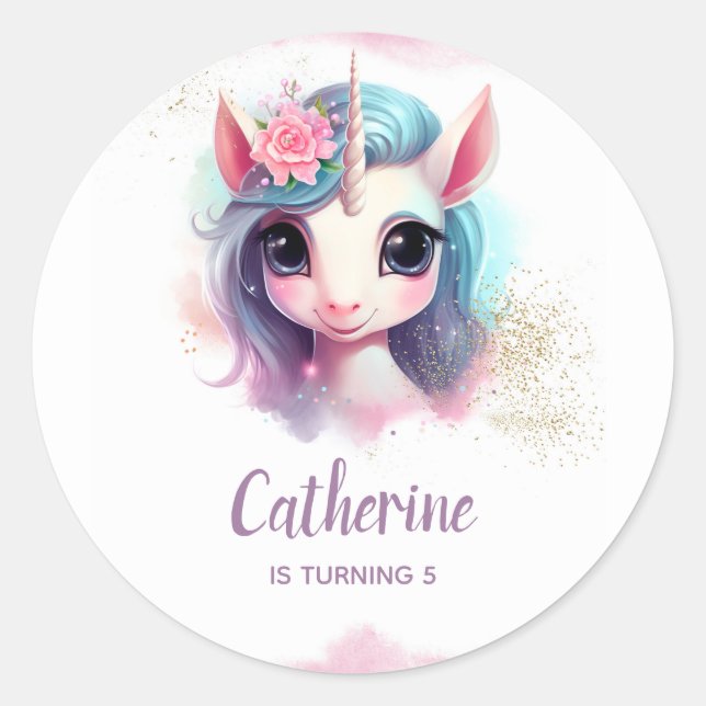 Etiqueta de Favor do Unicorn (Frente)