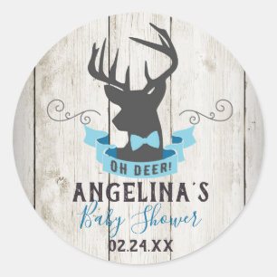 Etiqueta de Favor dos Chás de fraldas Deer