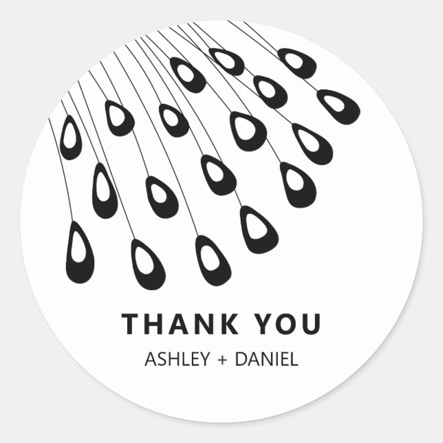 Etiqueta De Favor Moderna Da Pena De Peacock Estil (Frente)