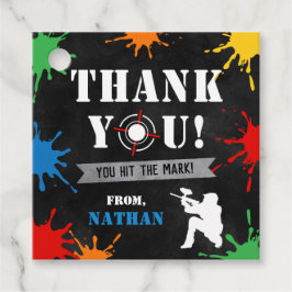 Etiqueta de Favor Paintball, Paintball Obrigado