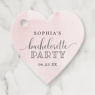 Etiqueta de Favor para Despedida de Solteira Rosa